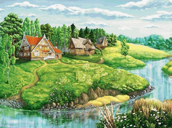 Сказочный домик в деревне