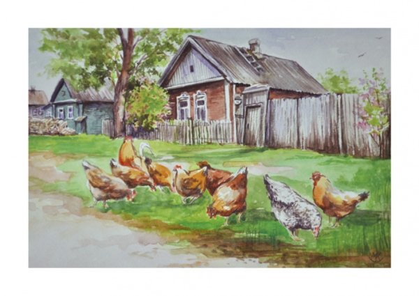 Весна в деревне