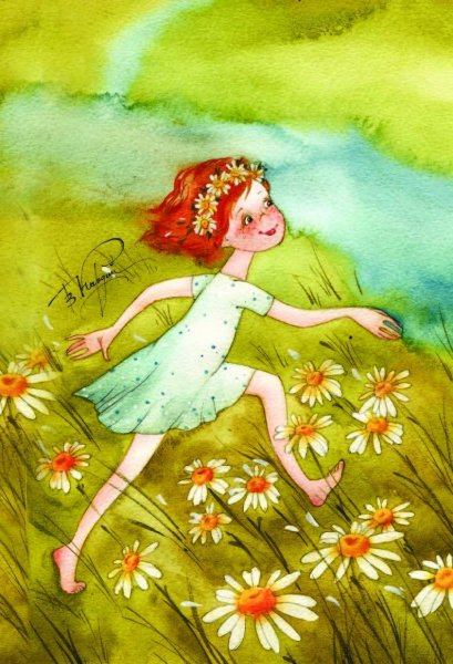 Солнечная девочка рисунок