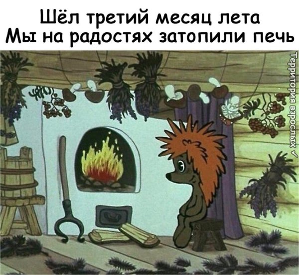 Лето мы от радости печку затопили