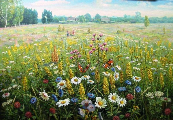 Славянская девушка в поле