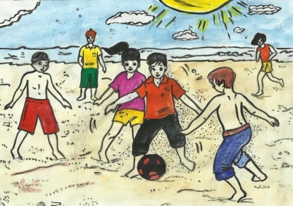 Рисунок на тему летние каникулы