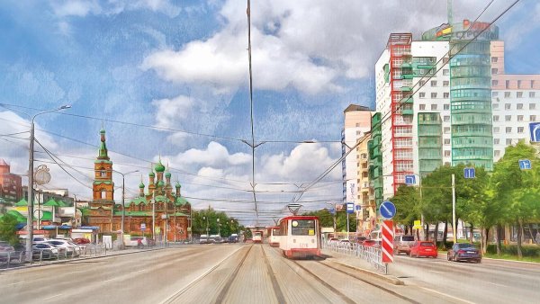 Пейзаж города Челябинска