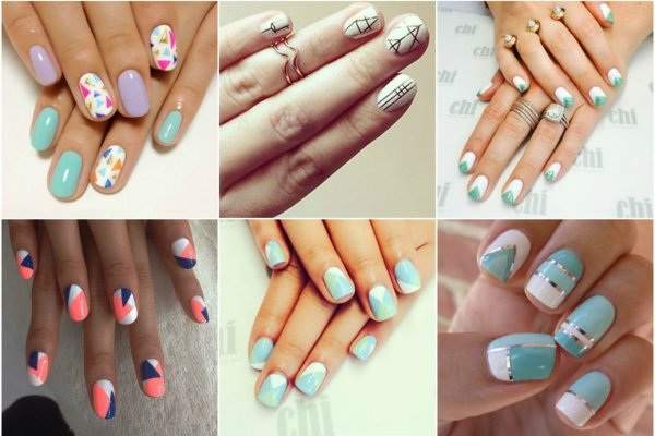 Летние разноцветные ногти