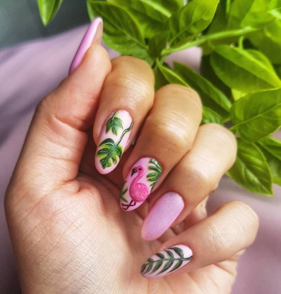 Простые летние рисунки на ногтях