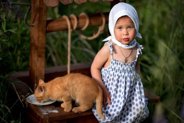 Лето в деревне дети