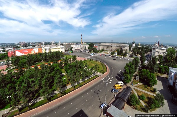 Ночной парк Иркутска