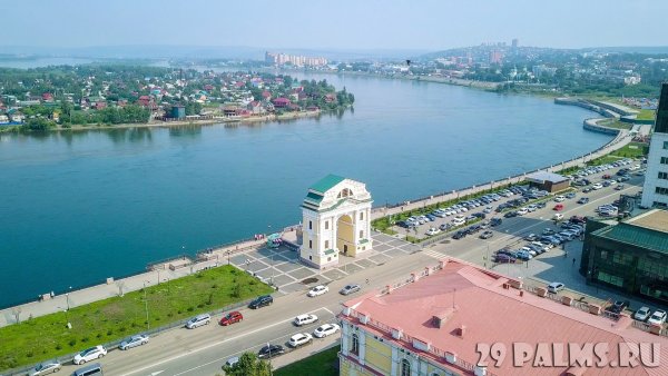 Спасская Церковь Иркутск вид сверху