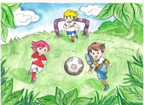 Сюжетная картина на площадке