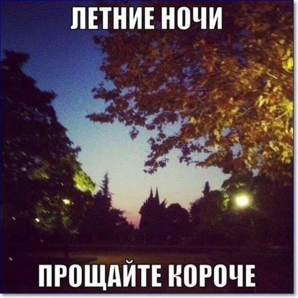 Летние ночи Прощайте короче