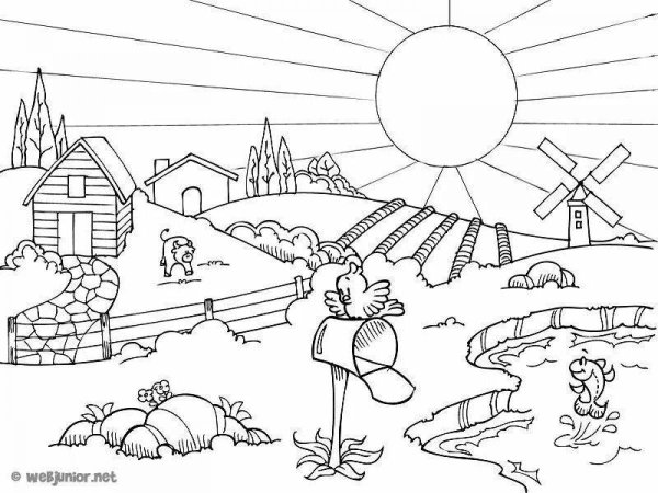 Радуга раскраска для детей