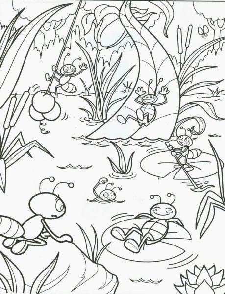 Раскраска природа