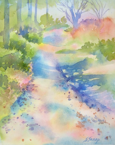 Фон Весна акварель