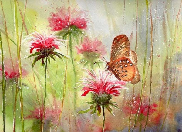 Полевые цветы в акварели Уэнди Тейт