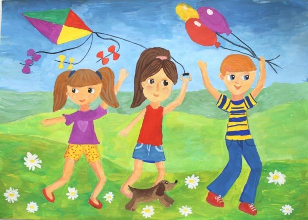 Счастливое детство рисунок