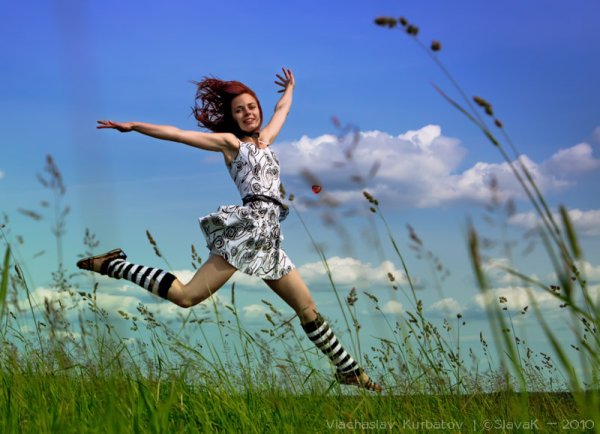 Девушка радость лето