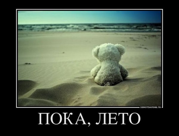 Демотиваторы про конец лета