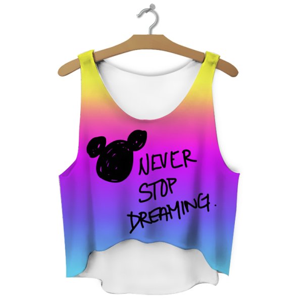 Радужный кроп топ для девочки 10 лет