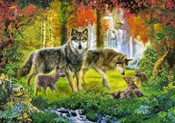 Пазл семья Волков