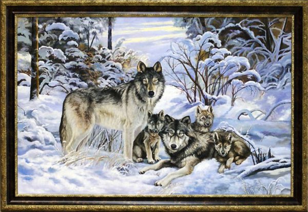 Стая Волков с волчатами