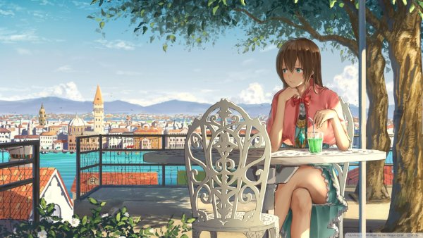 Аниме с подругой на море