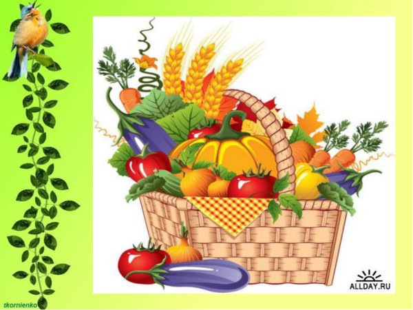 Осенний урожай для детей