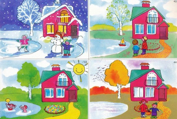 Календарь времена года для детей