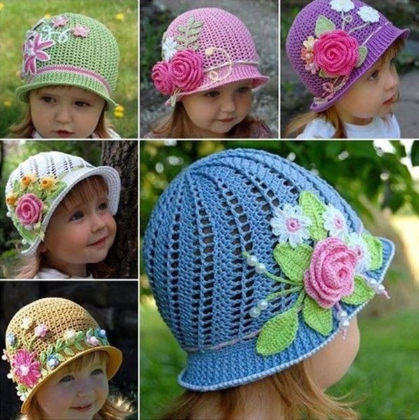 Детские панамки крючком