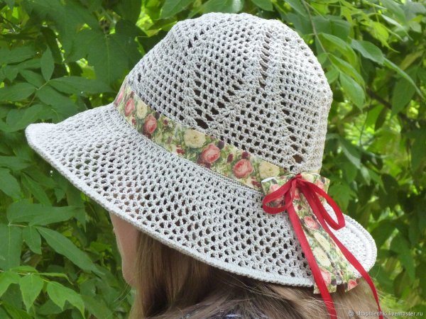 Вязаные летние шляпки