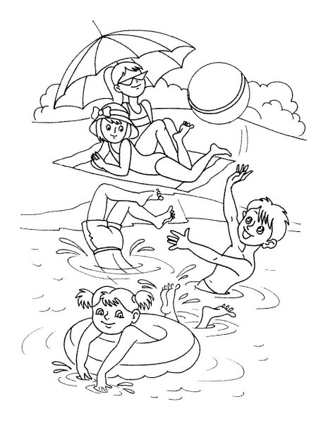 Плавать раскраска для детей