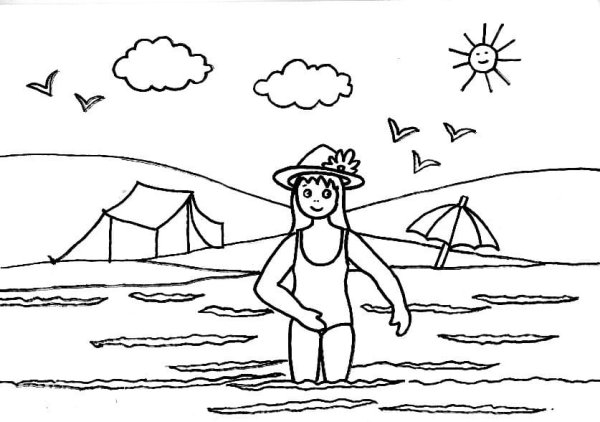 Плавать раскраска для детей