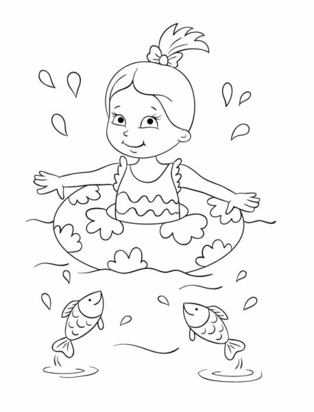 Летние раскраски для детей