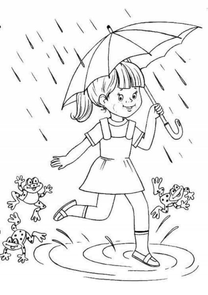 Пляж раскраска для детей