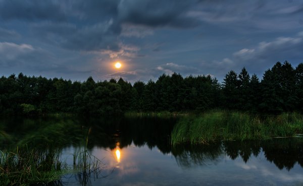 Река ночью