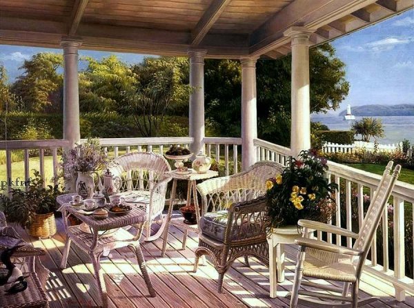 Гирлянда на веранду на даче