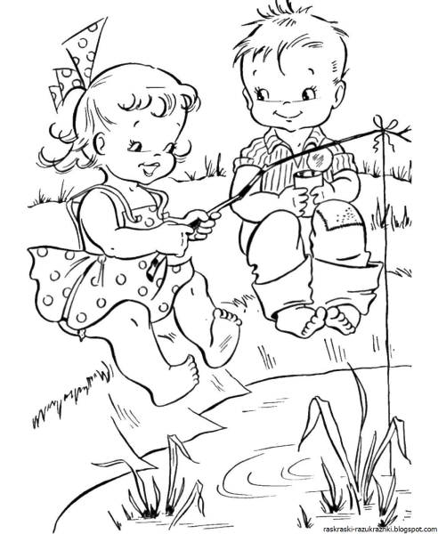 Раскраски для детей на тему лето