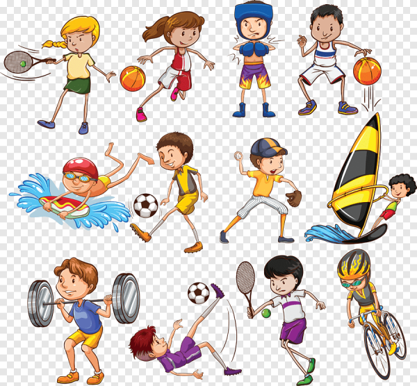 Иллюстрации с разными видами спорта