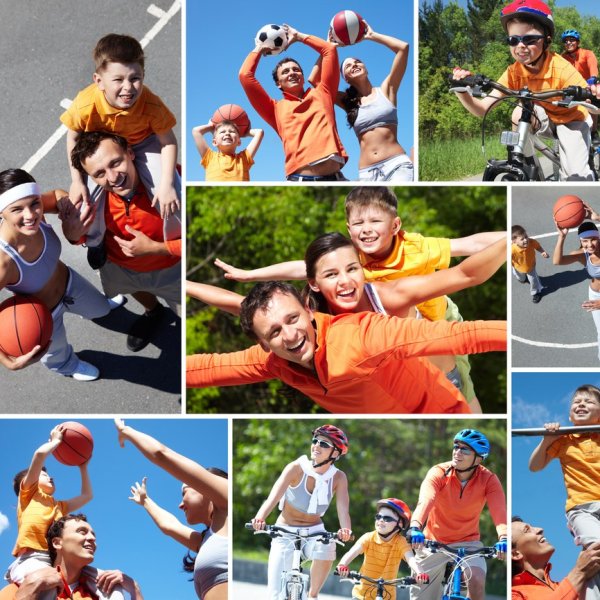 Спортивная семья рисунок