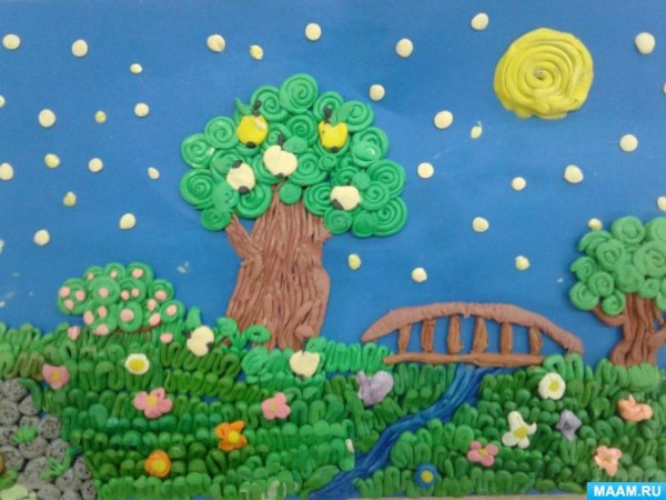 Рисование пластилином в детском саду