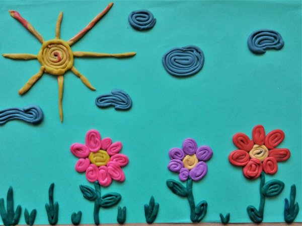 Лепка пластилинография