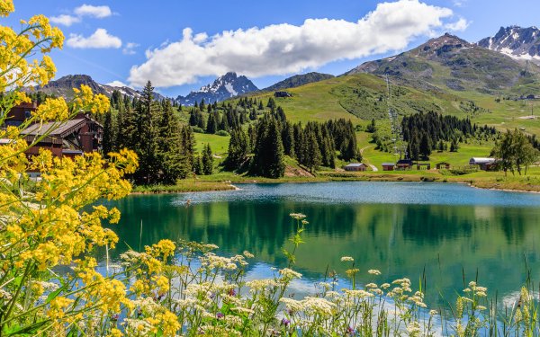 Горы Альпы озеро