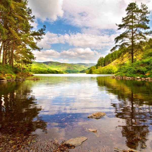 Озеро Блаузее, Швейцария лето