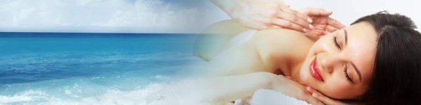 Массаж на голубом фоне