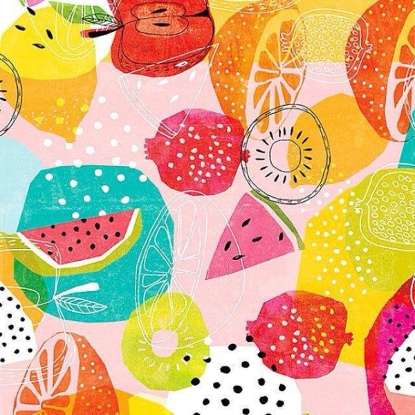 Ткань с летним принтом