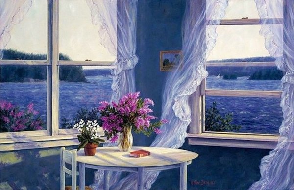 Вид из распахнутого окна