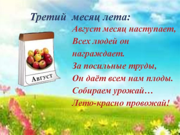 Плакат лето для детского сада