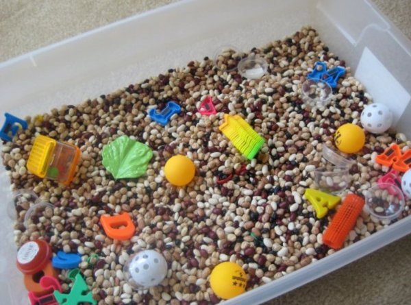 Сенсорные игры с крупами