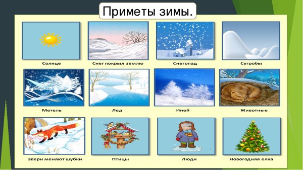 Времена года для дошкольников