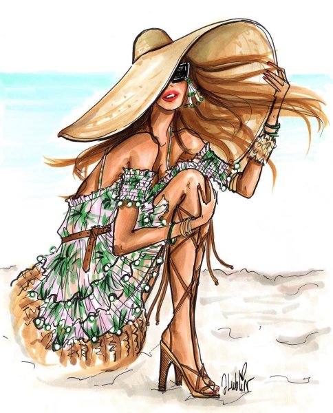 Модные иллюстрации девушек