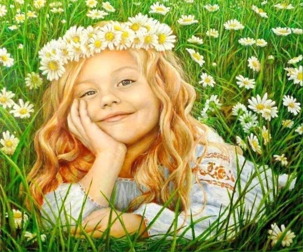 Лицо девушки весны